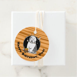 Hiker Camper Old English Sheepdog Hund Grau 1 Geschenkanhänger