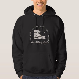 Hiker dad funny hiking cool father black hoodie
