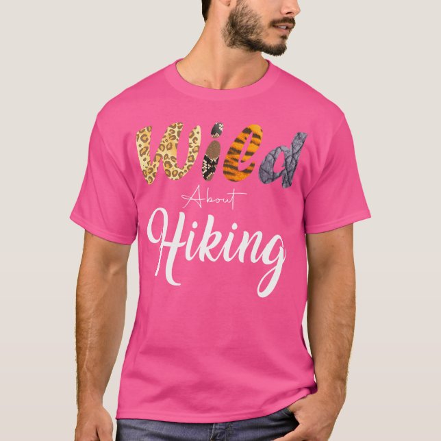 Hiker Leopard Wild über Wandern T-Shirt (Vorderseite)