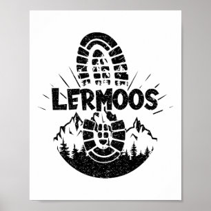 Hiker Lermoos Tirol Österreich Urlaub Poster