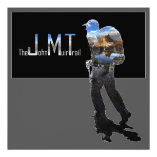 Hiker mit Kathedrale Spitze 2 - John Muir Trail Fotodruck