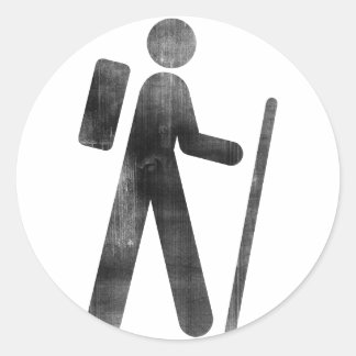 Hiker Runder Aufkleber