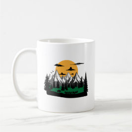 hiking and camping in mountains graphic kaffeetasse