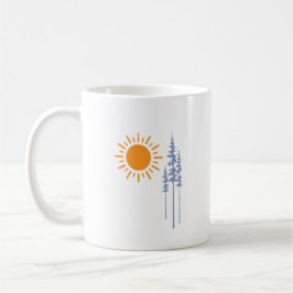 Hiking between trees graphic kaffeetasse