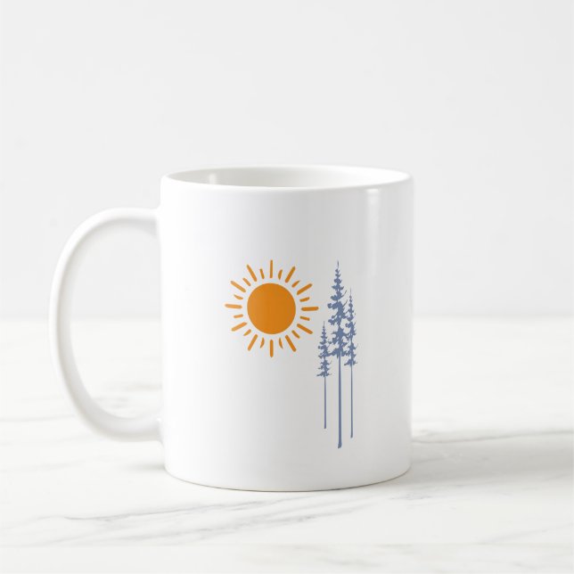 Hiking between trees graphic kaffeetasse (Links)