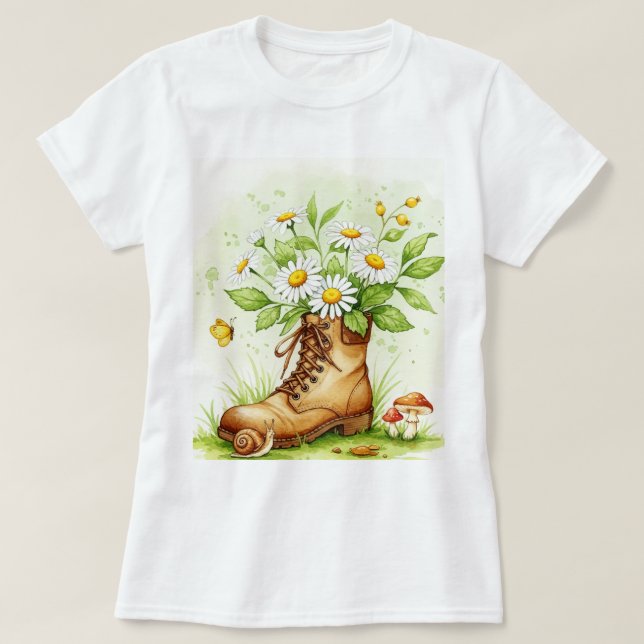 Hiking boot T-Shirt (Design vorne)