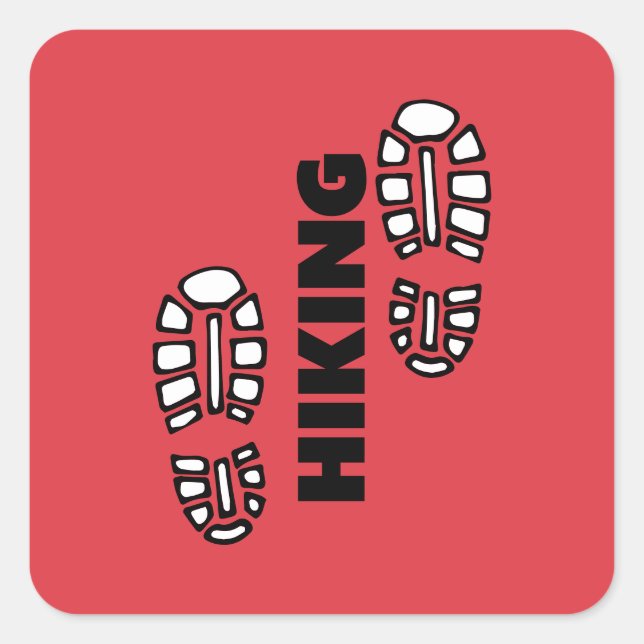 Hiking Boots Quadratischer Aufkleber (Vorderseite)