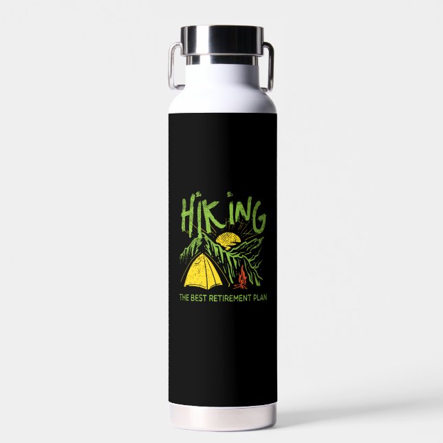 Hiking - Hiking The Best Retirement Plan Trinkflasche (Vorne)