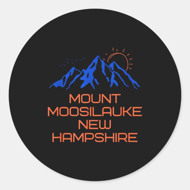 Hiking Mount Moosilauke New Hampshire Mountain Cli Runder Aufkleber (Vorderseite)