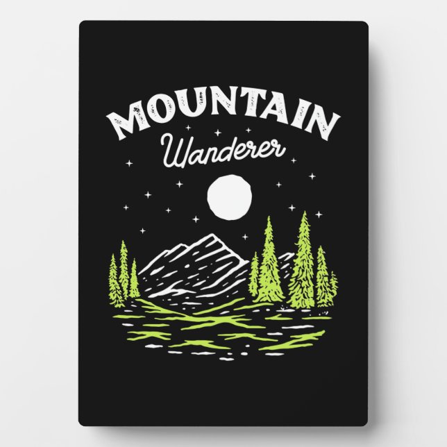 Hiking Mountain Wanderer Fotoplatte (Vorderseite)