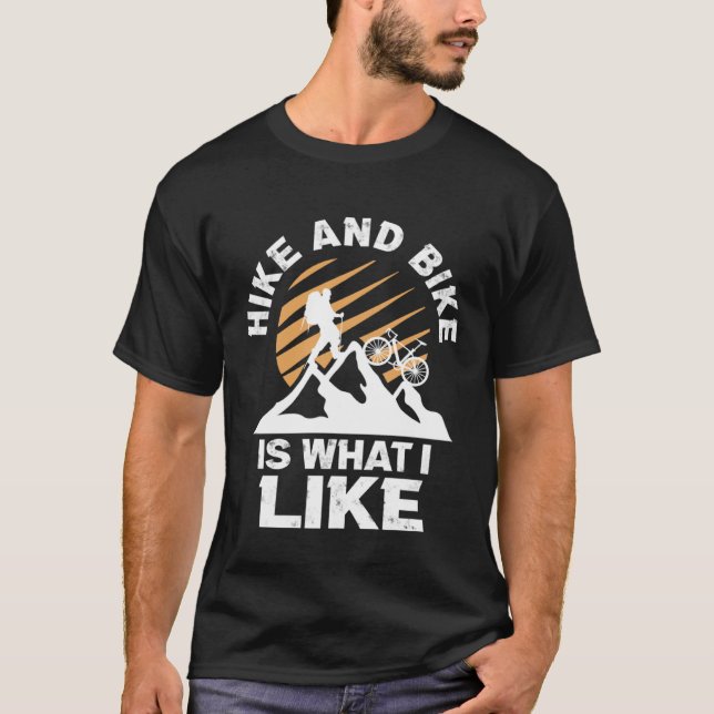 Hiking Mountains Bicycle Mountain Bike Biker Pedal T-Shirt (Vorderseite)