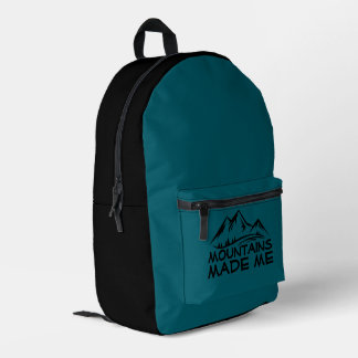 Hiking red Backpack with Funny Trail Quote  Bedruckter Rucksack