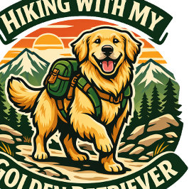 Hiking With My Golden Retriever Cap Truckerkappe