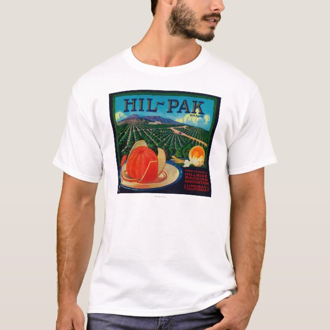 Hil PAK orange LabelLindsay, CA T-Shirt (Vorderseite)