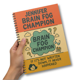 Hilarious Perimenopause Brain Fog Champion Notizblock