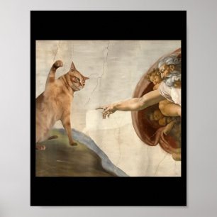 Hilarious Sarkastischer Brainrot Lustiger Meme-Kat Poster