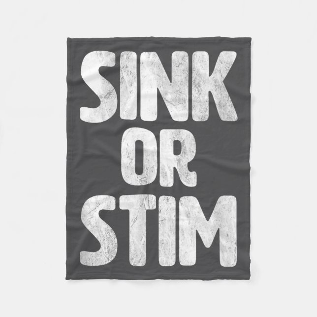 Hilarious Sink Stim Neurodivergent Normalize Autis Fleecedecke (Vorderseite)