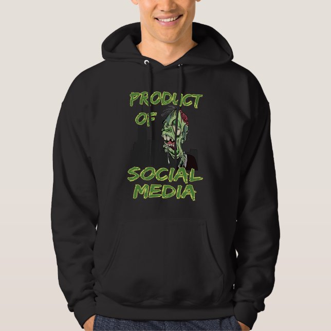 Hilarious Social Media Programming Zombie Meme Hoodie (Vorderseite)