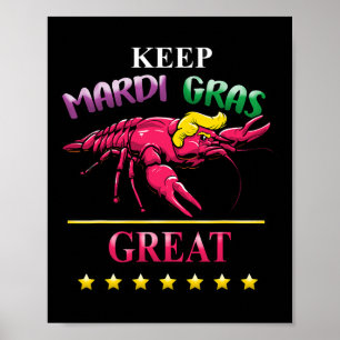 Hilarischer Republikanischer Trump Crawdaddy Mardi Poster