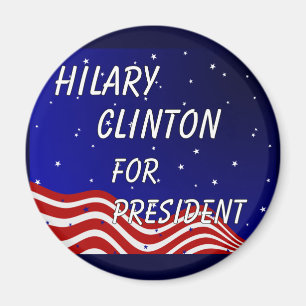Hilary Clinton für Präsidenten nächtlicher Himm Magnet