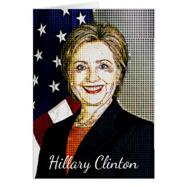 Hilary Clinton Memorabilia Digital Art Blank Card