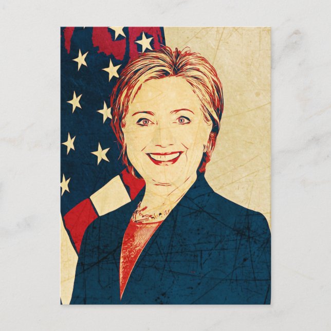 Hilary Clinton Memorabilia Pop Art Blank Card Postkarte (Vorderseite)