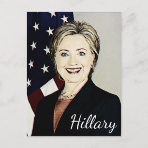 Hilary Clinton Memorabilia Pop Art Blank Card Postkarte