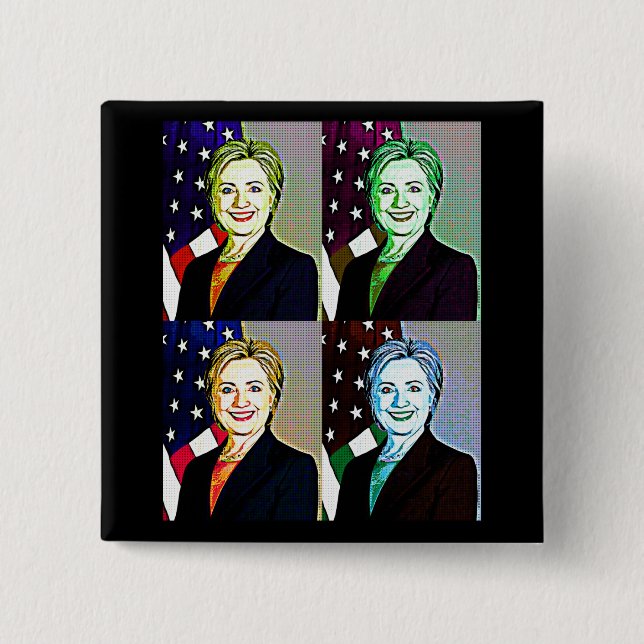 Hilary Clinton Memorabilia - Schaltfläche für digi Button (Vorderseite)