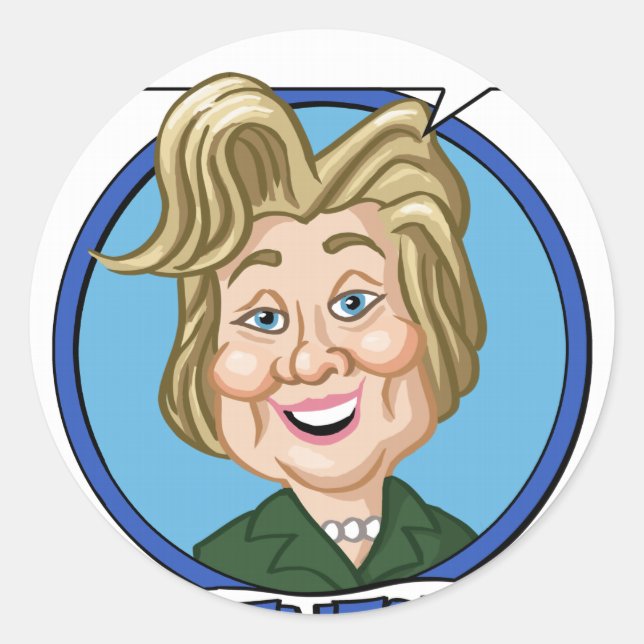 Hilary Clinton Wahl 2016 Runder Aufkleber (Vorderseite)