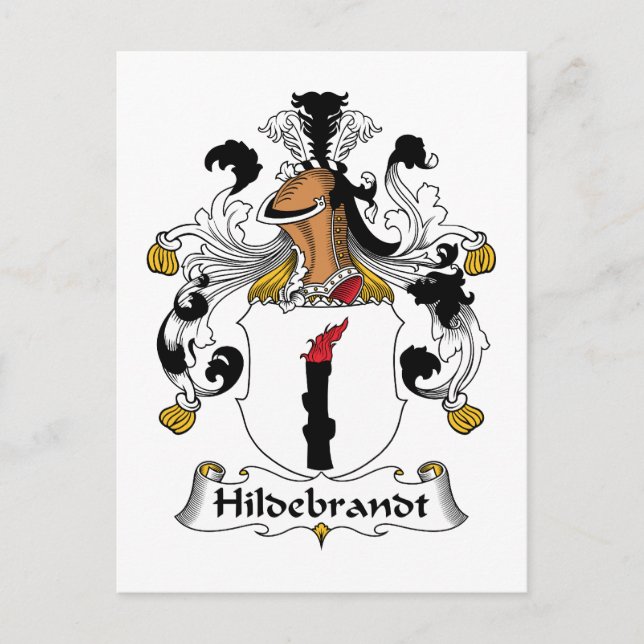 Hildebrandt Familienwappen Postkarte (Vorderseite)