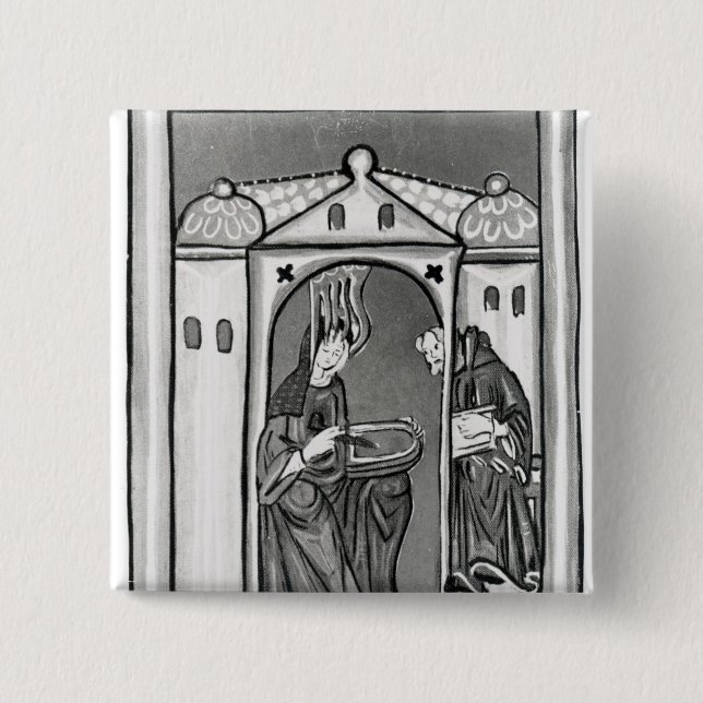 Hildegard von Bingen Button (Vorderseite)