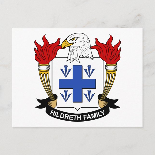 Hildreth Familienwappen Postkarte (Vorderseite)