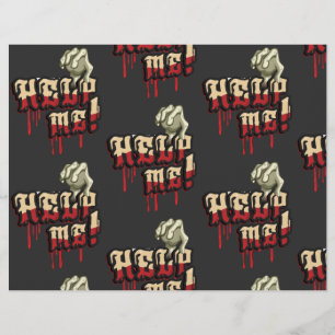 Hilf mir mit Zombie Hand Scrapbook Paper Flyer