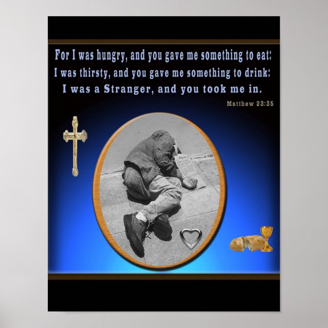 Hilf Obdachlosen-Poster Poster (Vorne)