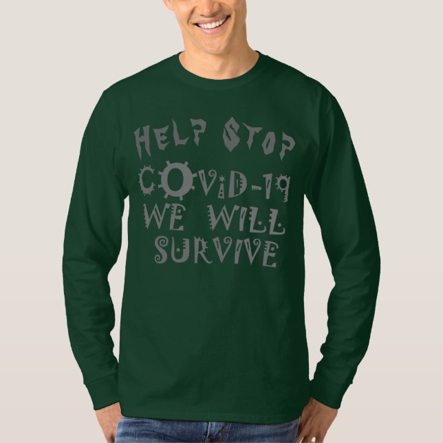 Hilfe bei der Bekämpfung von COVID19 Wir werden di T-Shirt (Vorderseite)