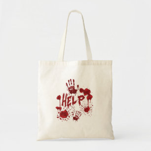 Hilfe Bloody Handprint Halloween Kostümanpassung Tragetasche