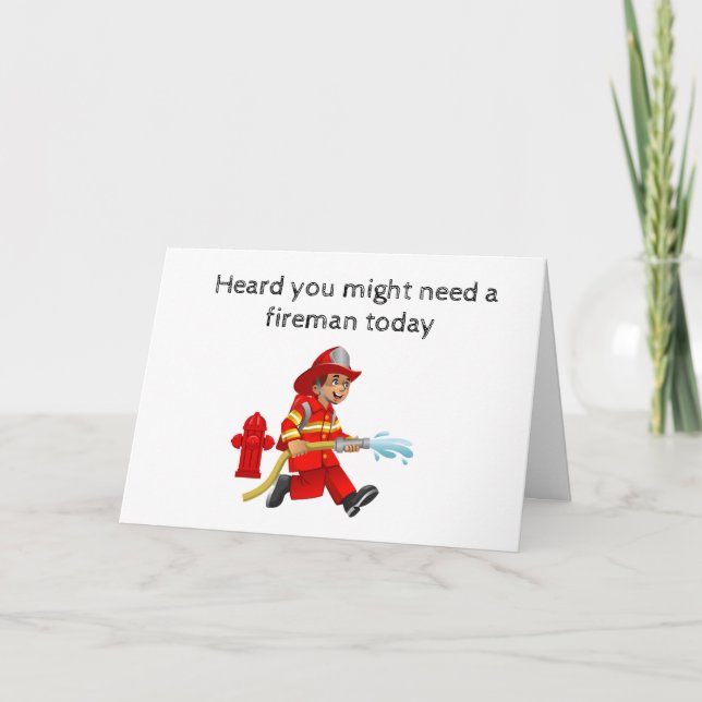 HILFE DES FIREMANS BEI DIESEN KANDELN AM GEBURTSTA KARTE (Vorderseite)