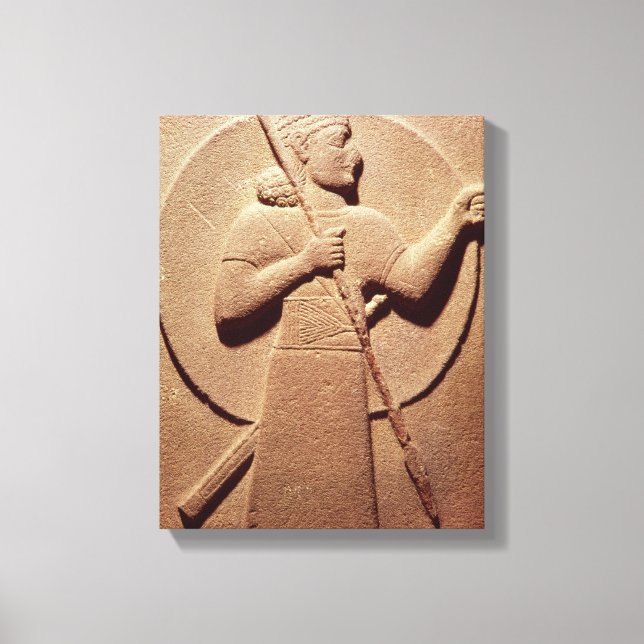 Hilfe, die einen Hittite-Krieger darstellt Leinwanddruck (Vorderseite)