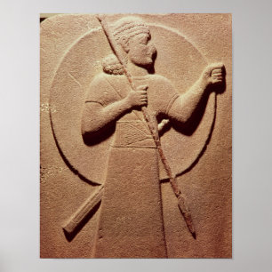 Hilfe, die einen Hittite-Krieger darstellt Poster