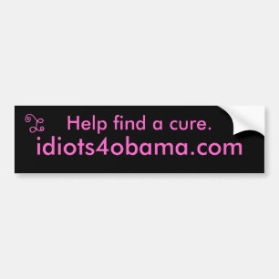 Hilfe die Heilung finden., idiots4obama.com Autoaufkleber