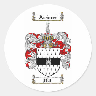 HILFE-FAMILIENWAPPEN - RÜSTENWÜRFE RUNDER AUFKLEBER