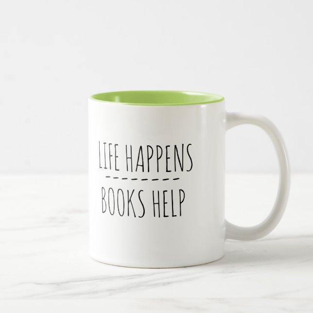 Hilfe für Bücher Zweifarbige Tasse (Rechts)