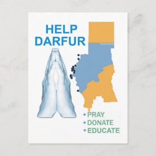 Hilfe für Darfur Postkarte