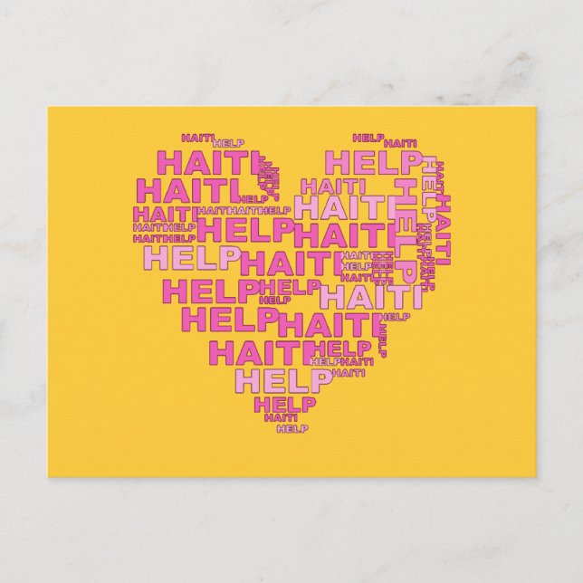 Hilfe für Haiti T Shirt und Bekleidung Postkarte (Vorderseite)