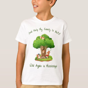 Hilfe für meine Familie als Nacken senden T-Shirt