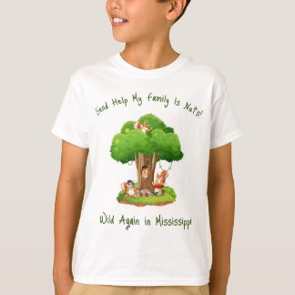 Hilfe für meine Familie als Nacken senden T-Shirt