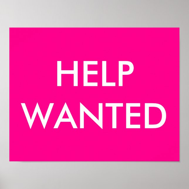 HILFE GESUCHT PINK POSTER (Vorne)
