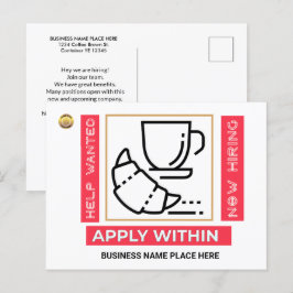 Hilfe Gewollt Jetzt Logobewerbung individuell eins Postkarte