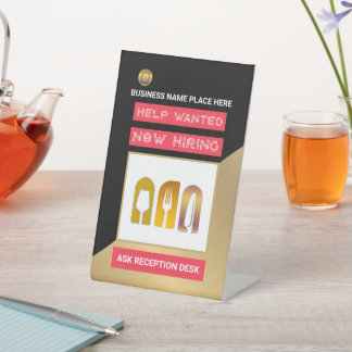 Hilfe Gewollt Jetzt Logobewerbung individuell eins Sockelschild