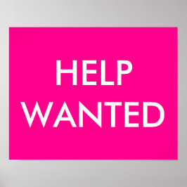 HILFE GEWOLLT PINK POSTER
